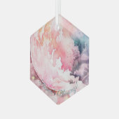 Create Your Own Lunar Love Magic Cloudy Pink Moon Glas Ornament (Voorkant links)