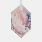 Create Your Own Lunar Love Magic Cloudy Pink Moon Glas Ornament (Voorkant Rechts)