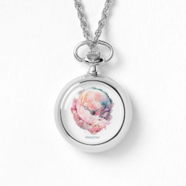 Create Your Own Lunar Love Magic Cloudy Pink Moon Horloge