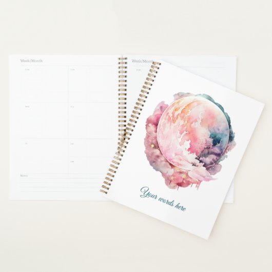 Create Your Own Lunar Love Magic Cloudy Pink Moon Planner (Display)