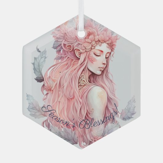 Create Your Own Lunar Love Magic Goddess Glas Ornament (Voorkant)
