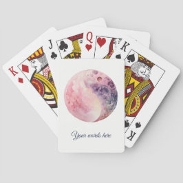 Create Your Own Lunar Love Magic Pink Moon Pokerkaarten