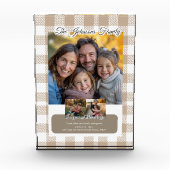Create your own Message Beige Family Fotoblokken (Voorkant)