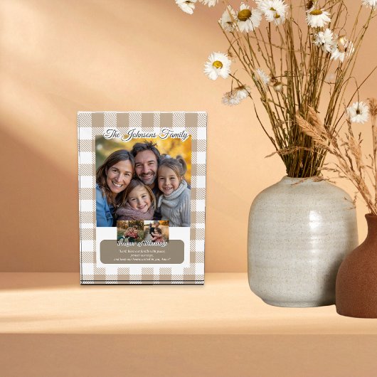 Create your own Message Beige Family Fotoblokken