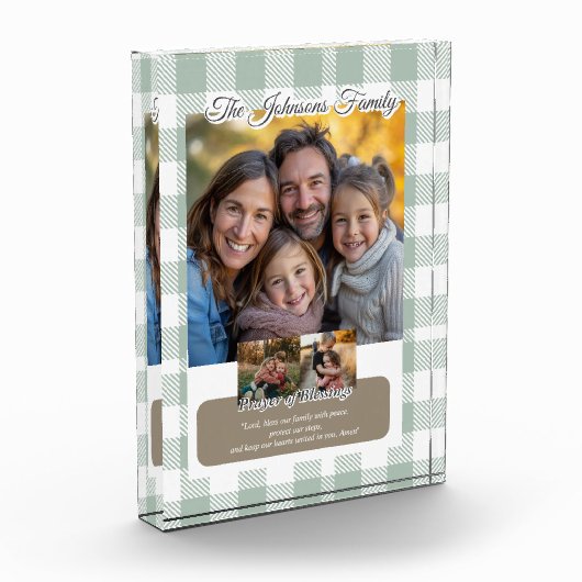 Create your own Message Sage Green Family Fotoblokken (Links)