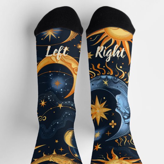 Create Your Own Midnight Blue & Gold Celestial Sokken (Top)