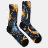 Create Your Own Midnight Blue & Gold Celestial Sokken (Rechts)