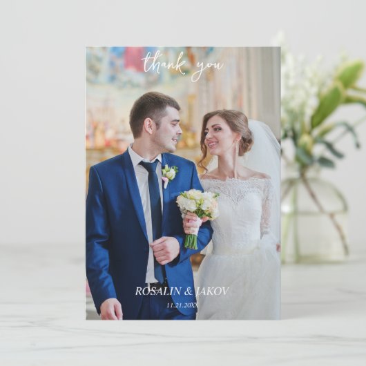 Create Your Own minimalist Bedankkaart (Staand voorkant)