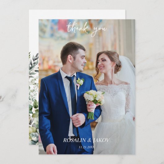 Create Your Own minimalist Bedankkaart (Voorkant / Achterkant)