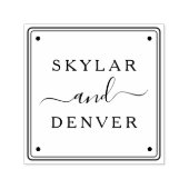 Create Your Own Minimalist Script Couple's Name  Zelfinktende Stempel (Design)