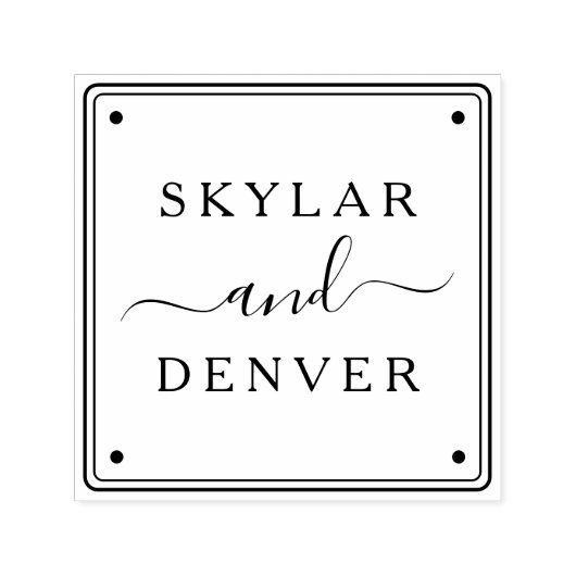 Create Your Own Minimalist Script Couple's Name  Zelfinktende Stempel (Design)