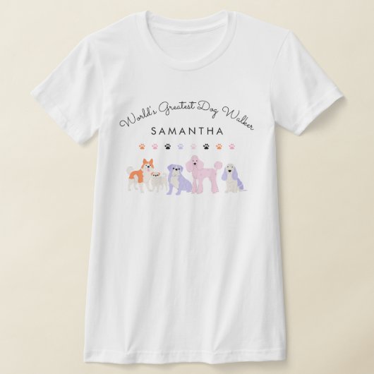 Create Your Own Modern Dog Walker T-shirt (Laagn)