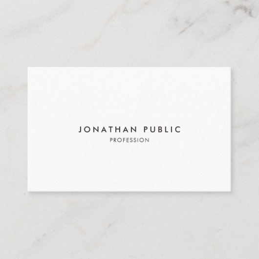 Create Your Own Modern Elegant Minimalist Template Visitekaartje (Voorkant)