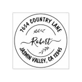 Create Your Own Modern Round Return Address  Rubberstempel (Afrduk)