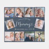 Create Your Own Mommy Photo Collage Modern Fleece Deken (Voorkant (Horizontaal))