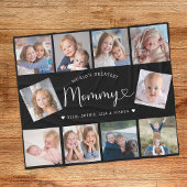 Create Your Own Mommy Photo Collage Modern Fleece Deken