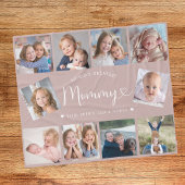 Create Your Own Mommy Photo Collage Modern Fleece Deken