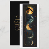 Create Your Own Moon Phases Bookmark Card (Voorkant / Achterkant)