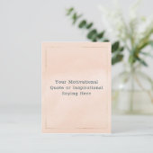 Create Your Own Motivational Quote Blush Pink Gold Briefkaart (Staand voorkant)