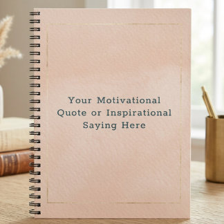 Create Your Own Motivational Quote Blush Pink Gold Notitieboek