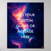 Create Your Own Motivational Quote-Colorful Galaxy Poster (Voorkant)