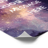 Create Your Own Motivational Quote - Galaxy Nebula Poster (Hoek)