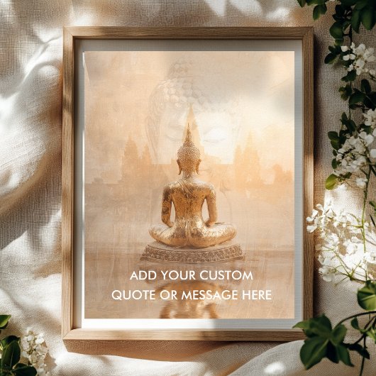 Create Your Own Motivational Quote - Golden Buddha Poster