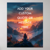 Create Your Own Motivational Quote- Sky-Mountain Poster (Voorkant)