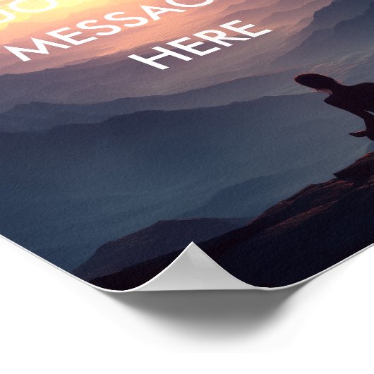 Create Your Own Motivational Quote- Sky-Mountain Poster (Hoek)