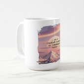 Create Your Own Motivational Quote-Sunset Mountain Koffiemok (Voorkant links)