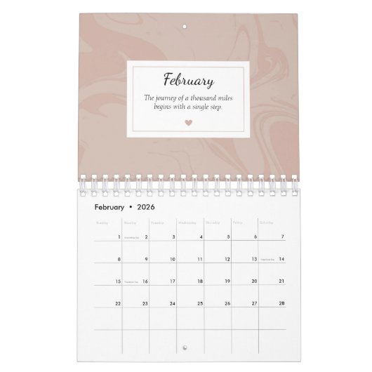 Create Your Own Motivational Quotes Marble Effect Kalender (Feb 2026)