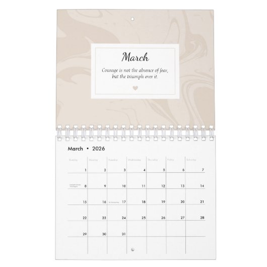 Create Your Own Motivational Quotes Marble Effect Kalender (Mar 2026)