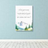 Create Your Own Mountain Quote Canvas Afdruk (Insitu (Houten vloer))