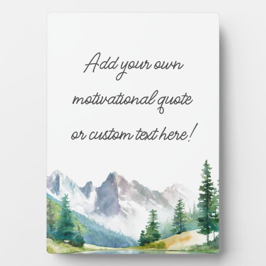 Create Your Own Mountain Quote Fotoplaat (voorkant)