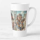 Create Your Own Mug of Beautiful Memories Latte Mok (Rechts)