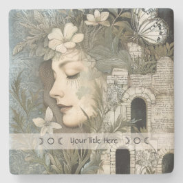 Create Your Own Mystical Hedge Witch Botanical Stenen Onderzetter