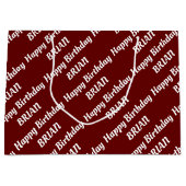 Create Your Own Name Birthday Large Gift Bag Groot Cadeauzakje (Voorkant)