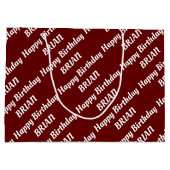 Create Your Own Name Birthday Large Gift Bag Groot Cadeauzakje (Achterkant)