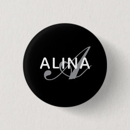 Create Your Own Name Monogram Design 1¼ Round Ronde Button 3,2 Cm