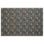 Create Your Own Night Owls Pine Trees Blue Stof (Fat Quarter)