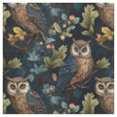 Create Your Own Night Owls Pine Trees Blue Stof (Close Up)