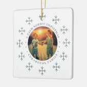 Create your own nordic family photo christmas keramisch ornament (Links)