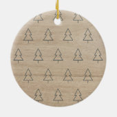 Create your own nordic family photo christmas keramisch ornament (Achterkant)