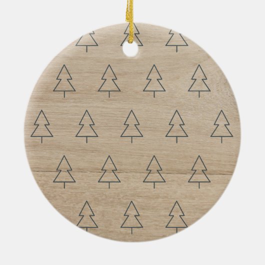 Create your own nordic family photo christmas keramisch ornament (Achterkant)