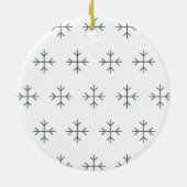 Create your own nordic family photo christmas keramisch ornament (Achterkant)
