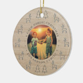 Create your own nordic family photo christmas keramisch ornament (Links)