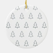 Create your own nordic family photo christmas keramisch ornament (Achterkant)