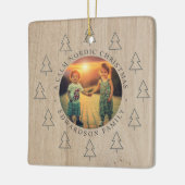 Create your own nordic family photo christmas keramisch ornament (Links)