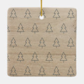 Create your own nordic family photo christmas keramisch ornament (Achterkant)