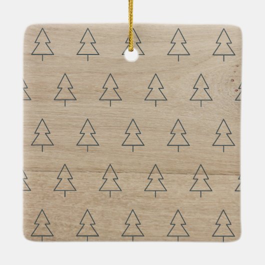 Create your own nordic family photo christmas keramisch ornament (Achterkant)